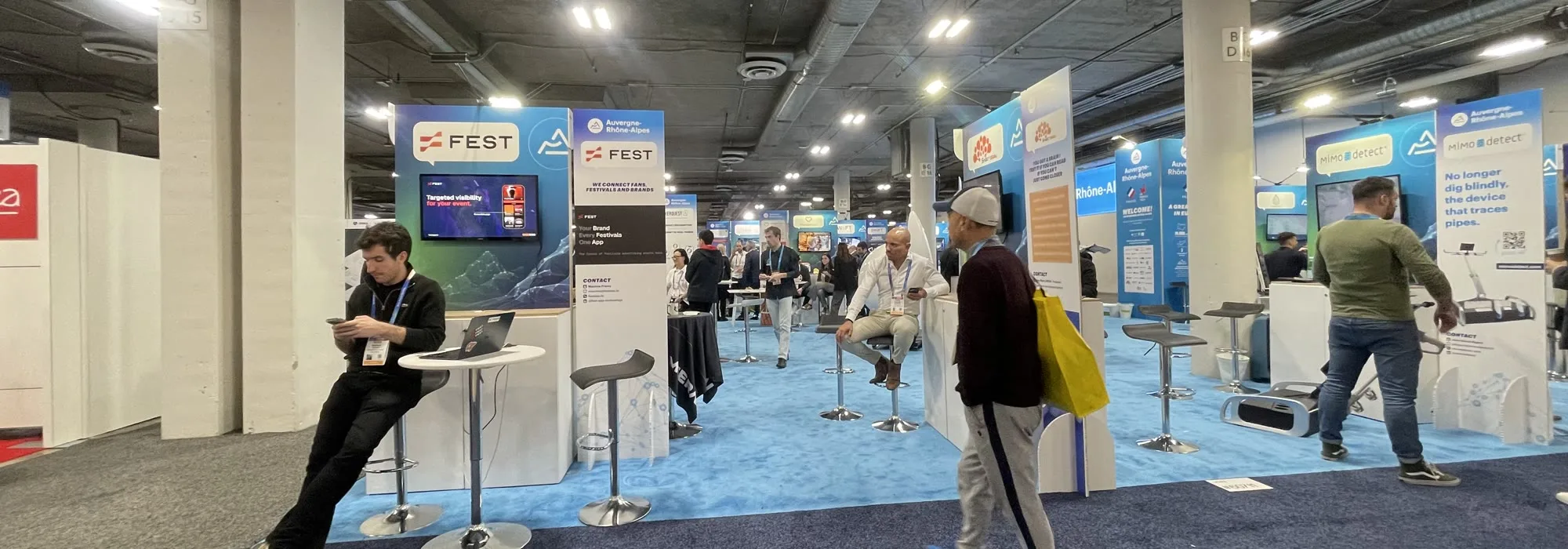 Attendees on the CES 2026 show floor, each working through their own meetings